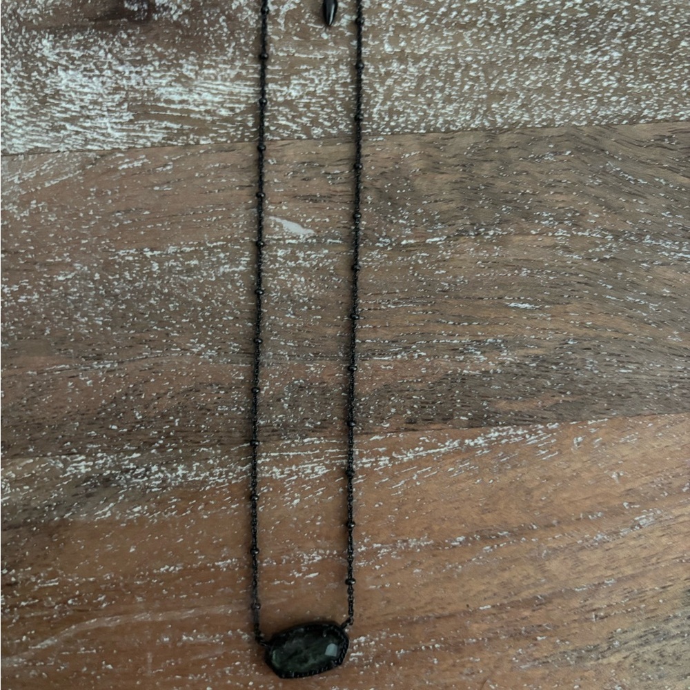 Kendra Scott Black Minimalist Necklace